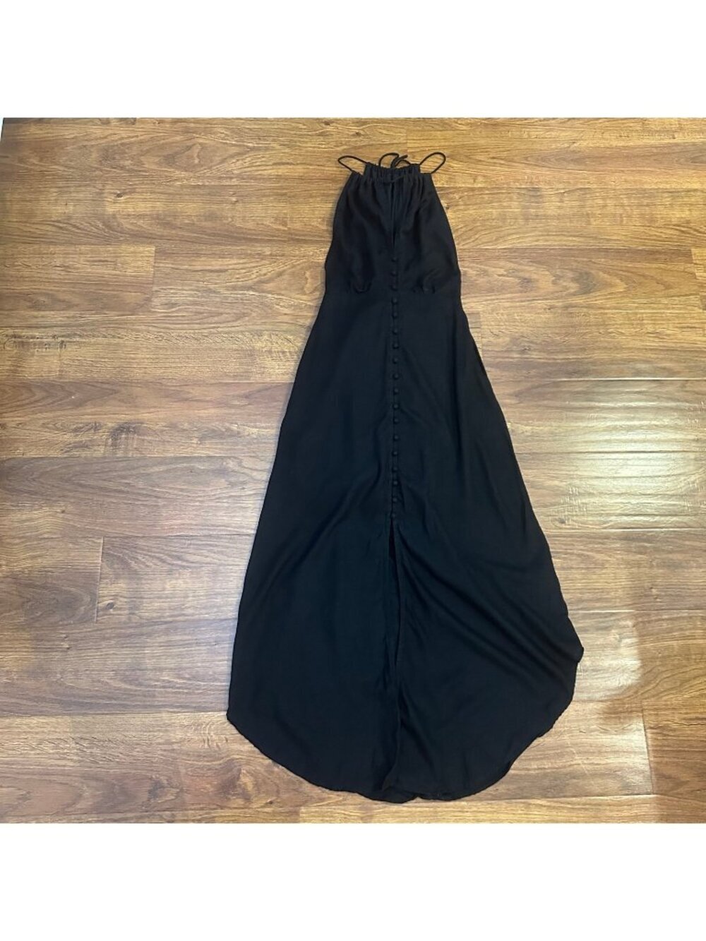 Significant Other black linen midi dress